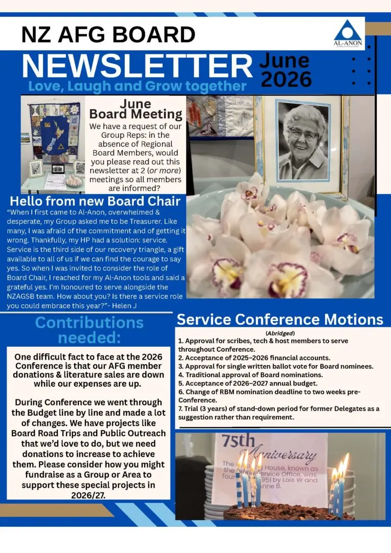 NZ AFG Board June Newsletter Page