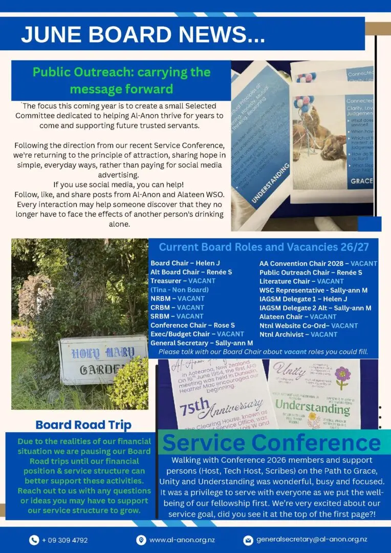 NZ AFG Board June Newsletter Page